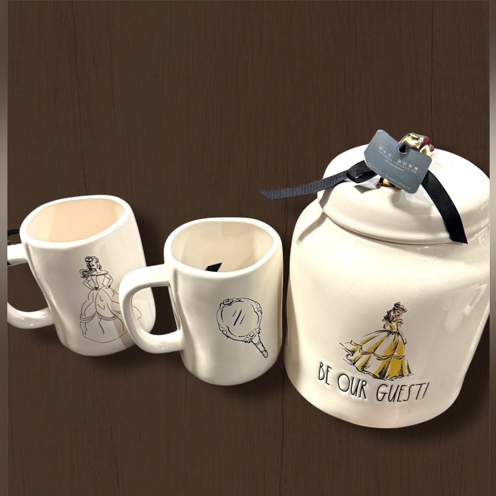 6pc. Beauty and the Beast Cookie Jar and Mug Set - Picture 4 of 5